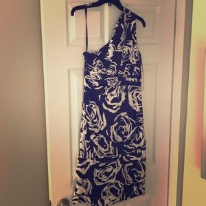 Monique Lhuillier One Shoulder Dress